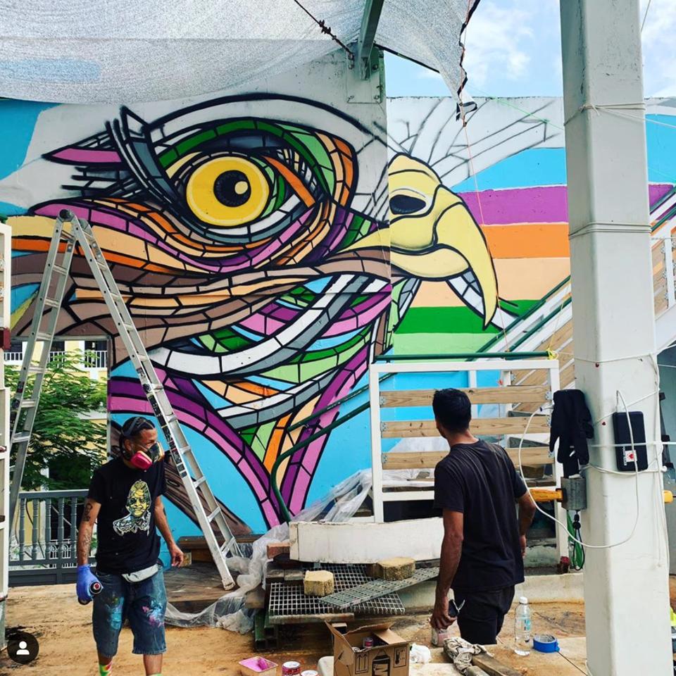 Mural by Dom Rimx at upcoming interactive art exhibit Imaginación