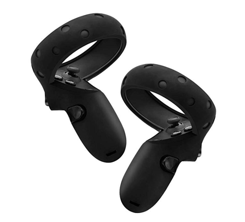 Hertbet Touch Controller Grip Cover for Oculus Quest/Oculus Rift S, Silicone Anti-Slip Grip Skin Protective Cover (Black)