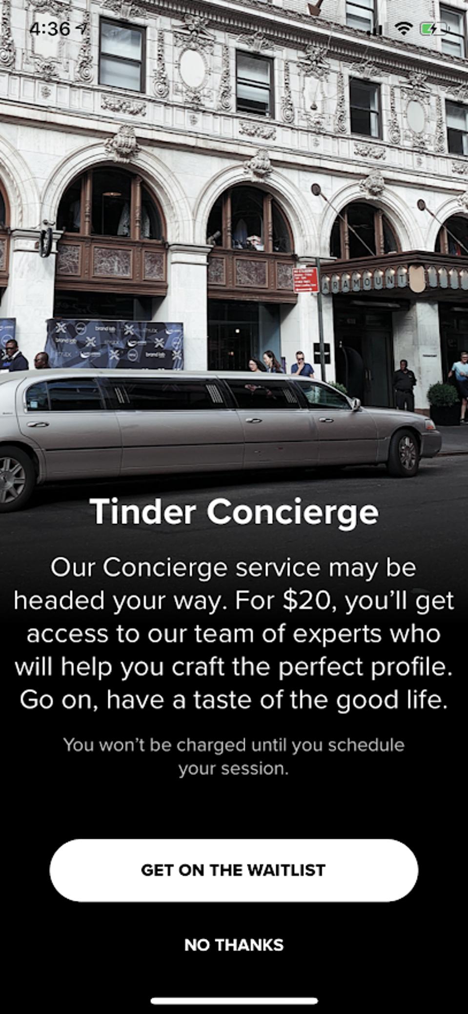 tinder concierge