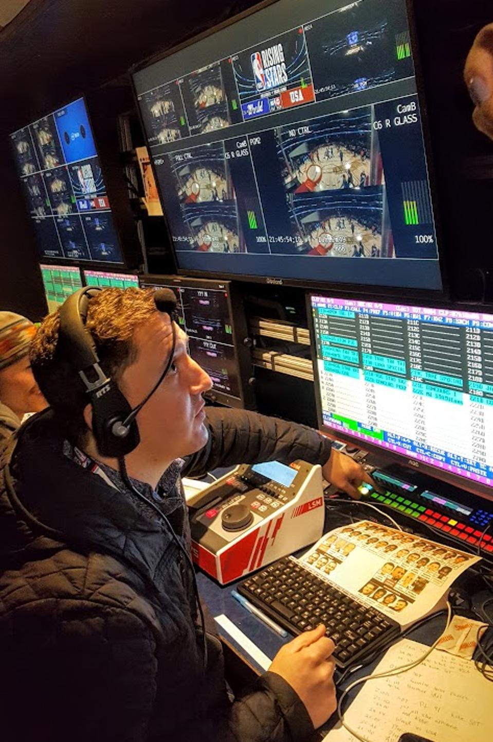 TNT Intel Virtual Reality broadcast truck on NBA All-Star weekend.