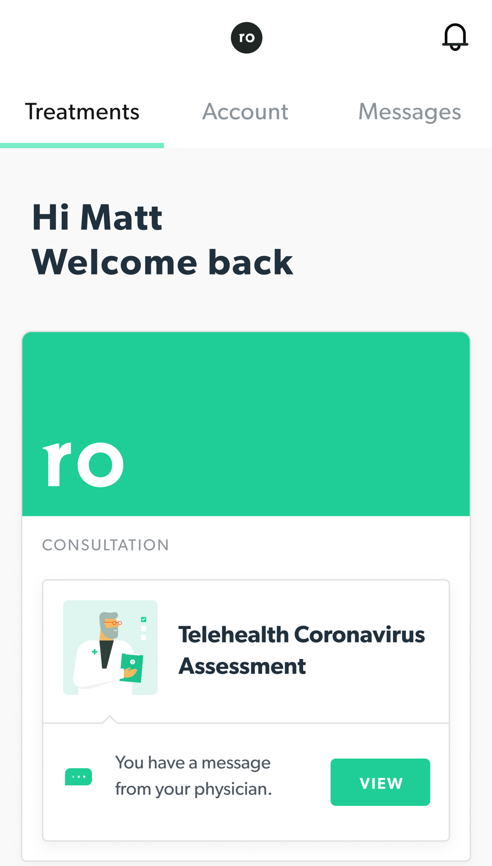 Mobile image of the Telehealth Coronavirus Assessment
