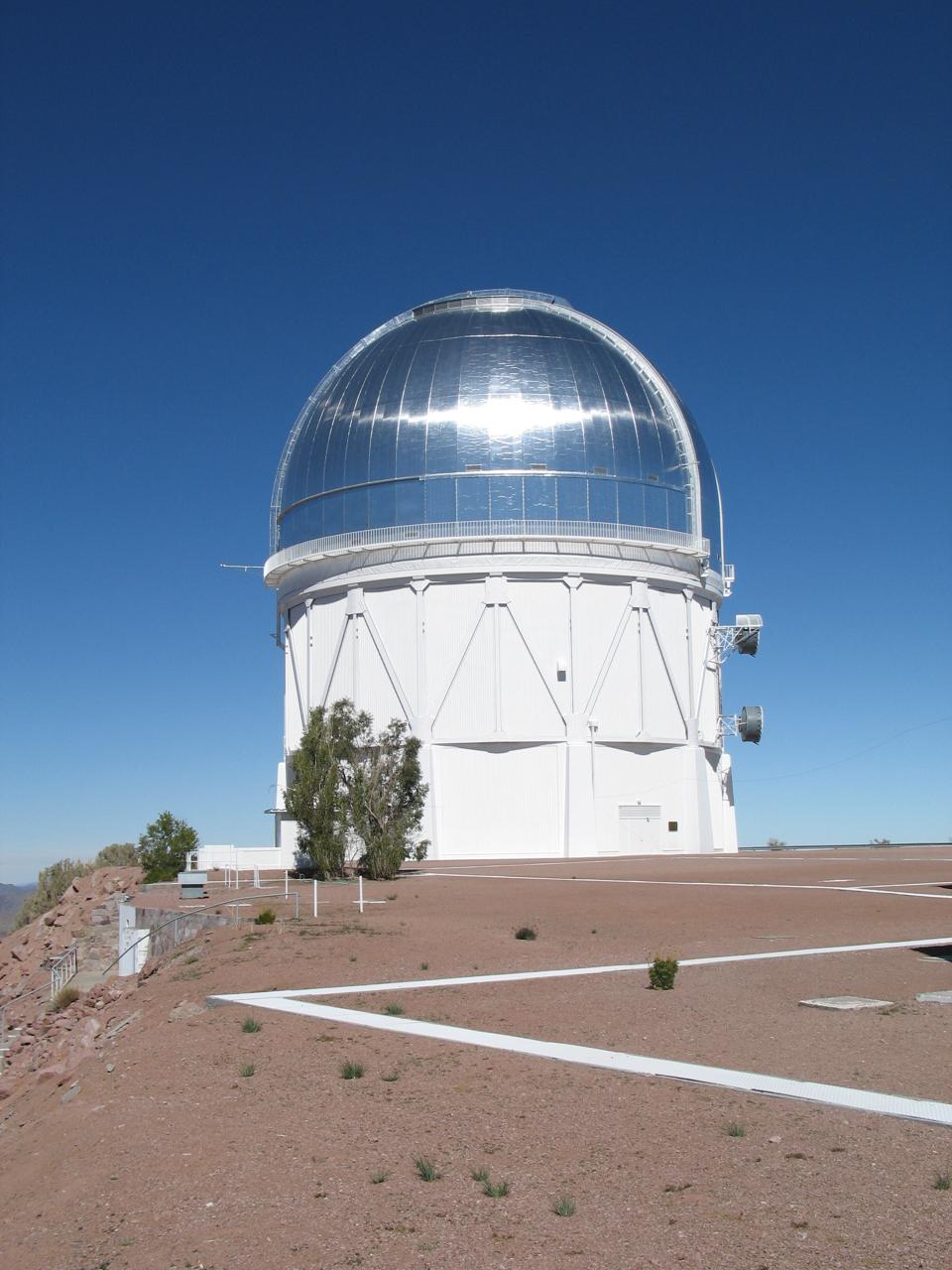 The Víctor M. Blanco Telescope, also known as the Blanco 4m, is a 4-metre aperture telescope located at the Cerro Tololo Inter-American Observatory, Chile. 