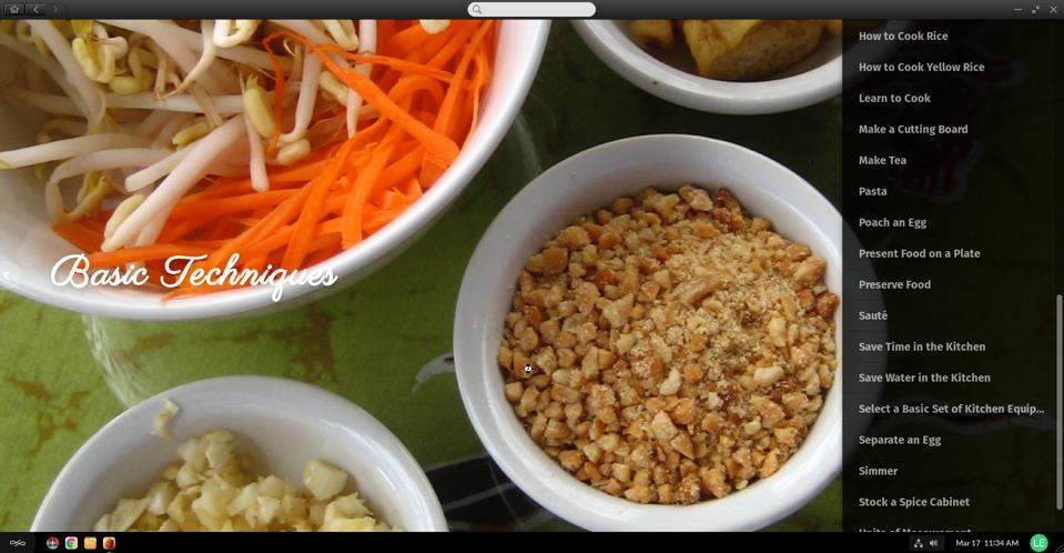 Endless OS Cooking app