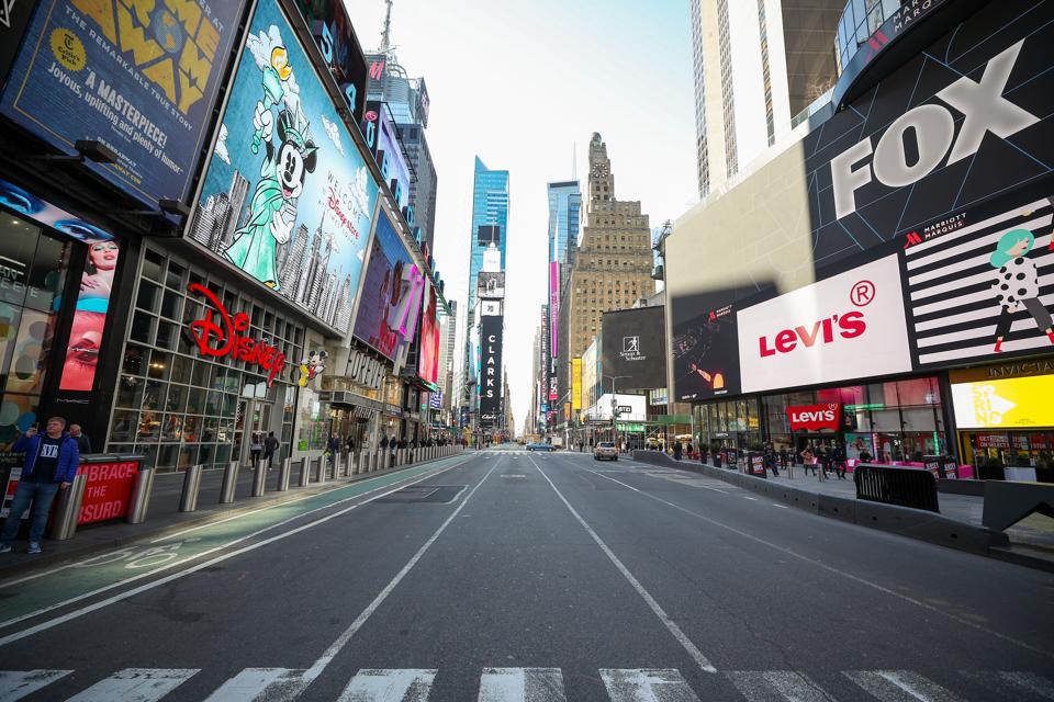 New York City streets getting empty day by day