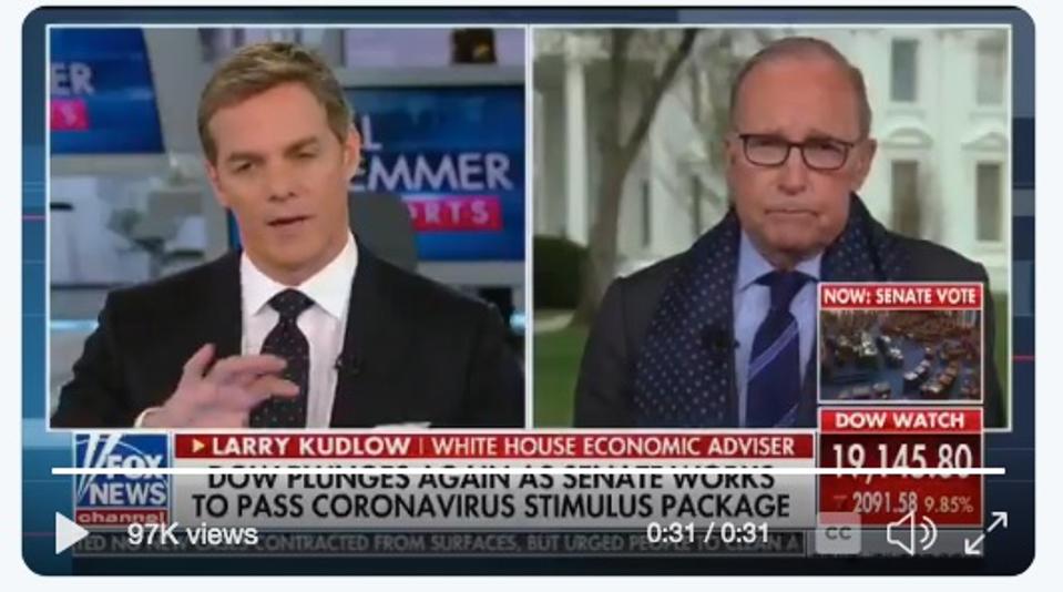 In the interview Kudlow revealed one executive offered assistance in building ventilators