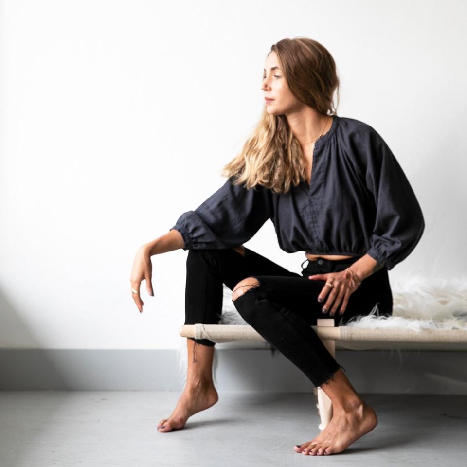 Organic women’s clothing, cotton top, black top