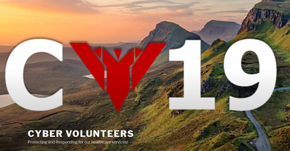 The CV19 logo of the Cyber Voulnteers 19 project