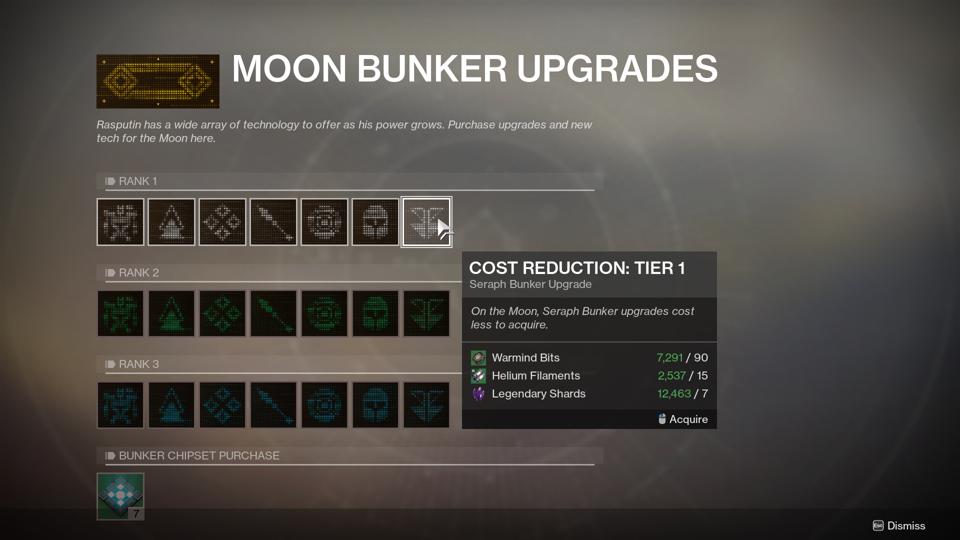 The Best Order To Upgrade Destiny 2 S Moon Rasputin Seraph Bunker