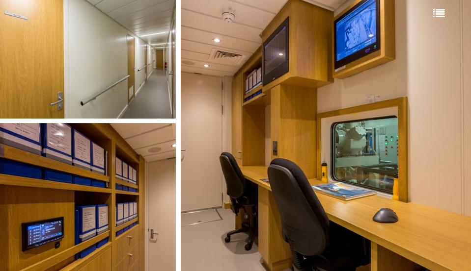 SOLAS approved medical room aboard the support vessel GAME CHANGER