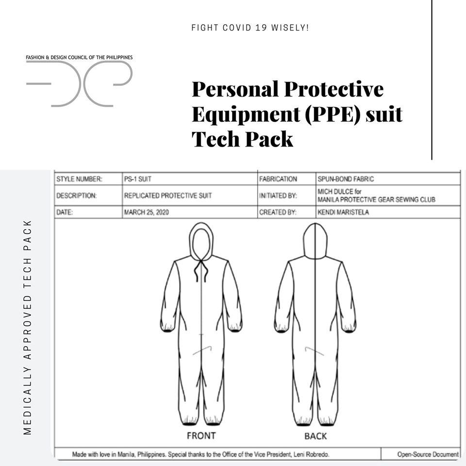 The PPE Tech Pack from the Fashion Design Council of the Philippines