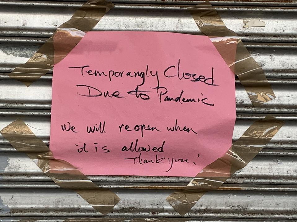 Many restaurants opted to close during the COVID-19 pandemic