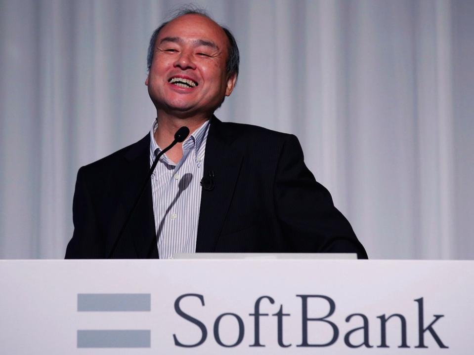 Venture capitalist Masayoshi Son at a speaking event