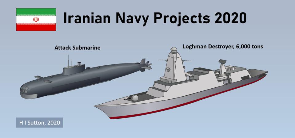 Iranian Indigenous Attack submarine and Loghman class Destroyer