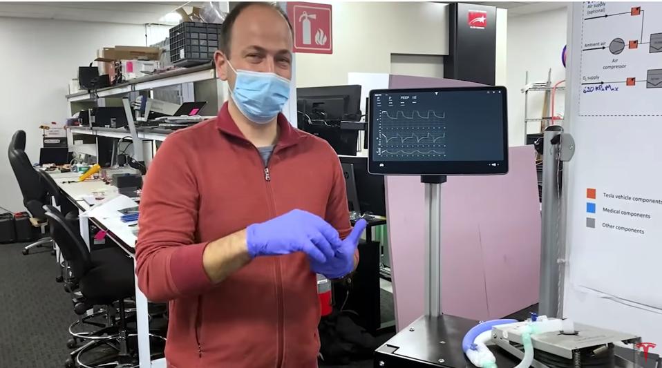 Tesla Shows Off Prototype Ventilator For COVID-19 Patients Made ...