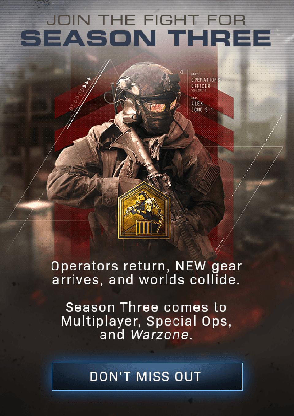 Cod Mw シーズン 3 Cod Mw シーズン3リーク情報 新マップ 新武器 新オペレーターやmw2リマスターの情報など Cod Mw シーズン 3 Cod Mw シーズン3リーク情報 新マップ 新武器 新オペレーターやmw2リマスターの情報など