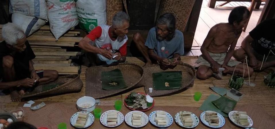 A feast at the Sui Utik Long House in the Ibanic community in West Kalimantan, Indonesia.