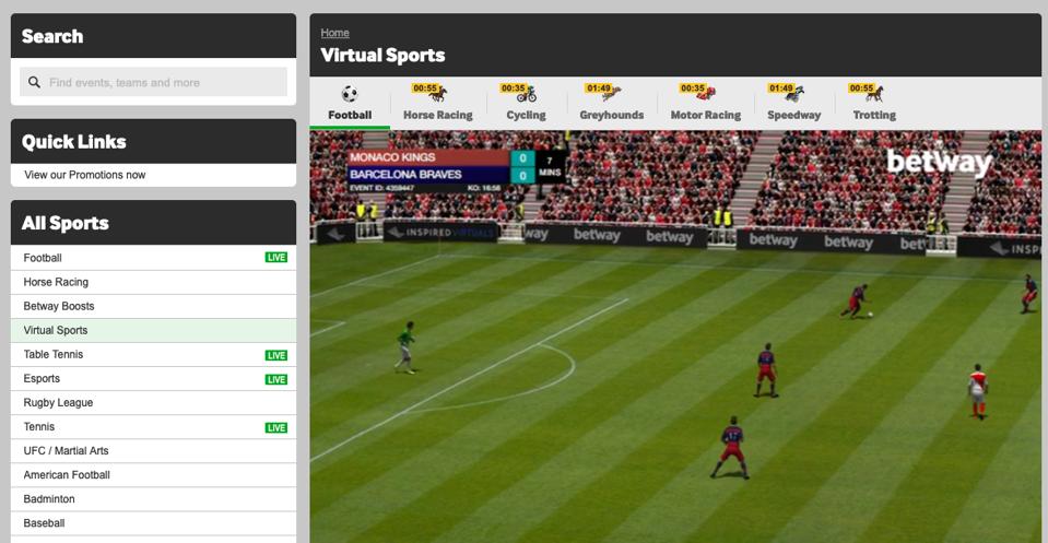 Sepak bola virtual betway