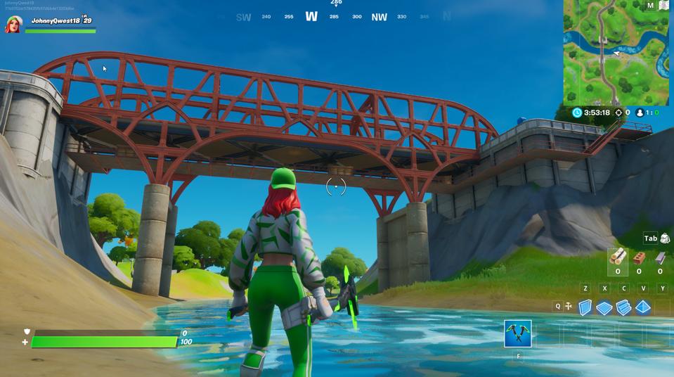 Fortnite Bridge Locations Where To Fly A Choppa Under The Purple Red And Blue Steel Bridges