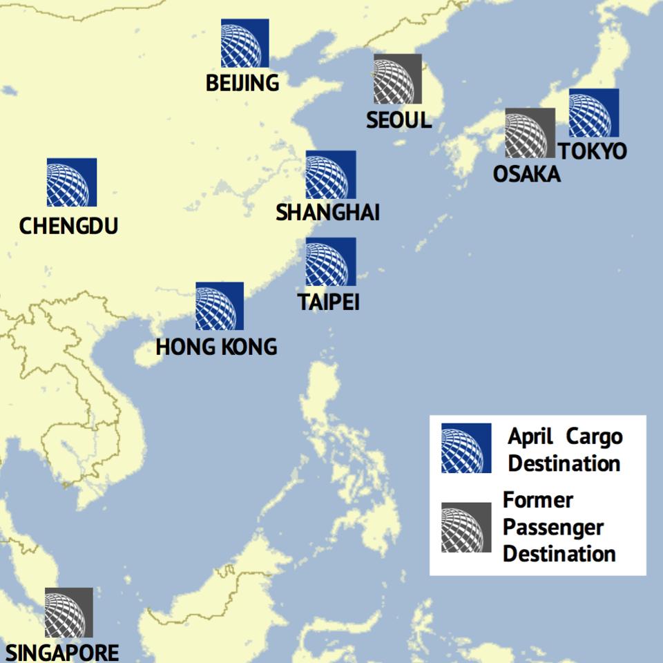 United Airlines Destinations Map