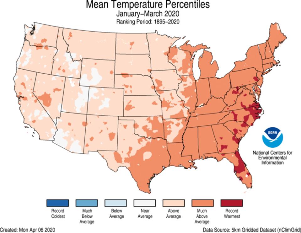 March 2020 Was Warm And This Year January And February Were Too