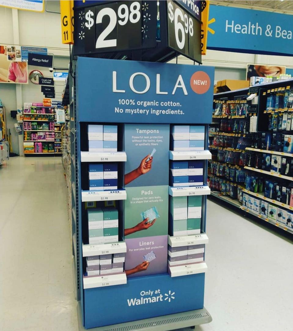 LOLA's display case in Walmart.