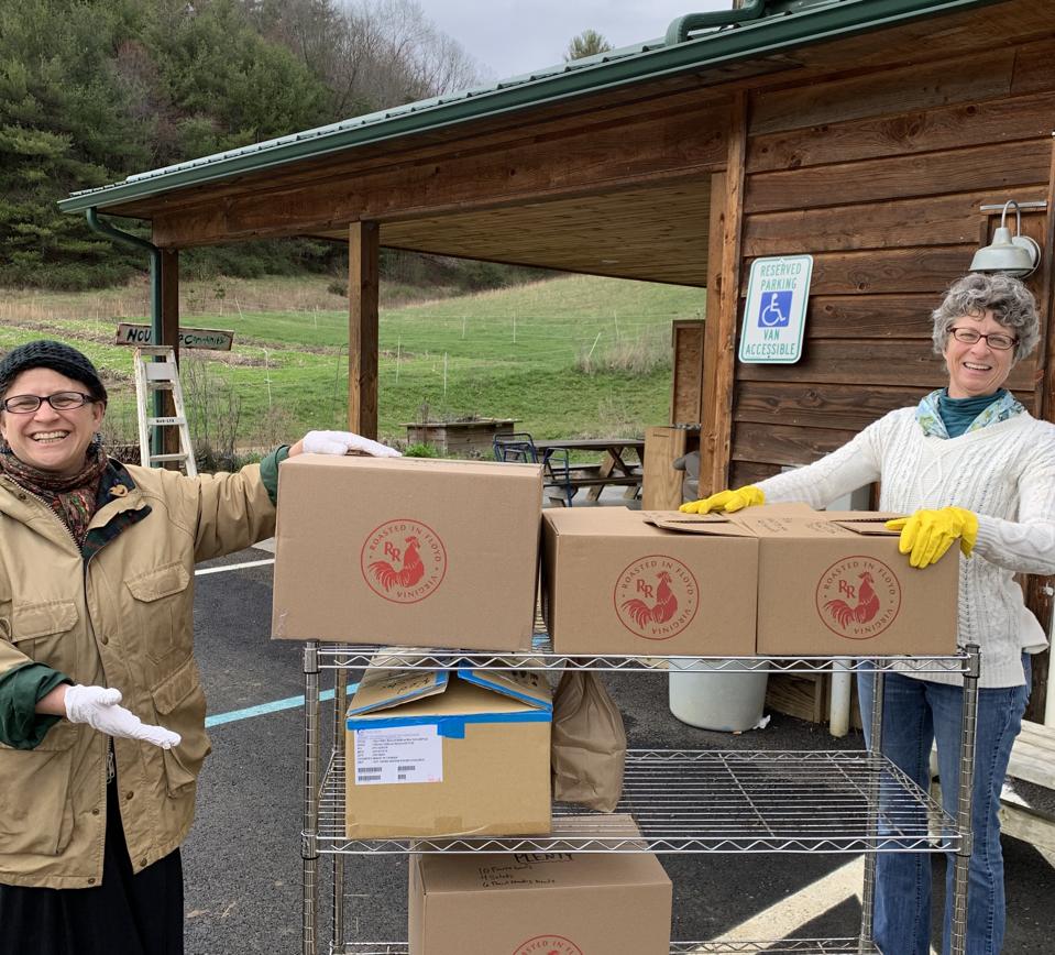 Red Rooster employees deliver meals