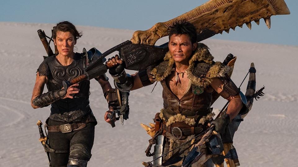 Milla Jovovich and Tony Jaa in Monster Hunter