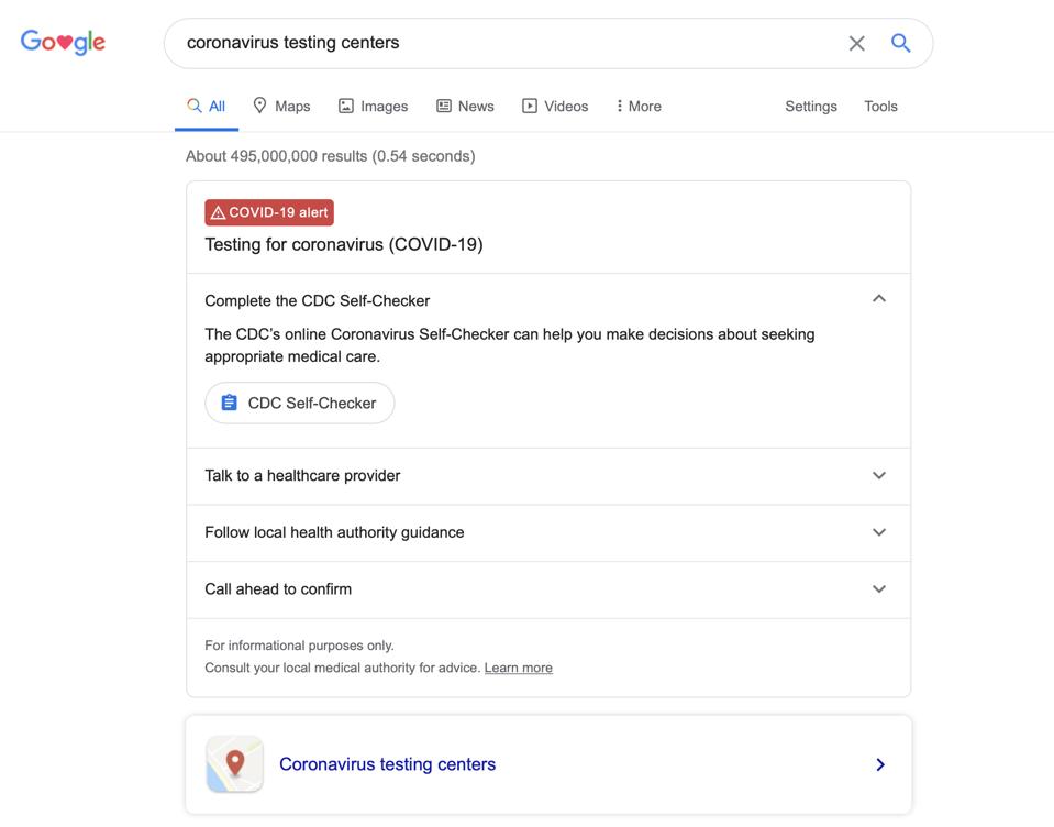 Google Can Now Help You Locate The Nearest Covid 19 Testing Facility