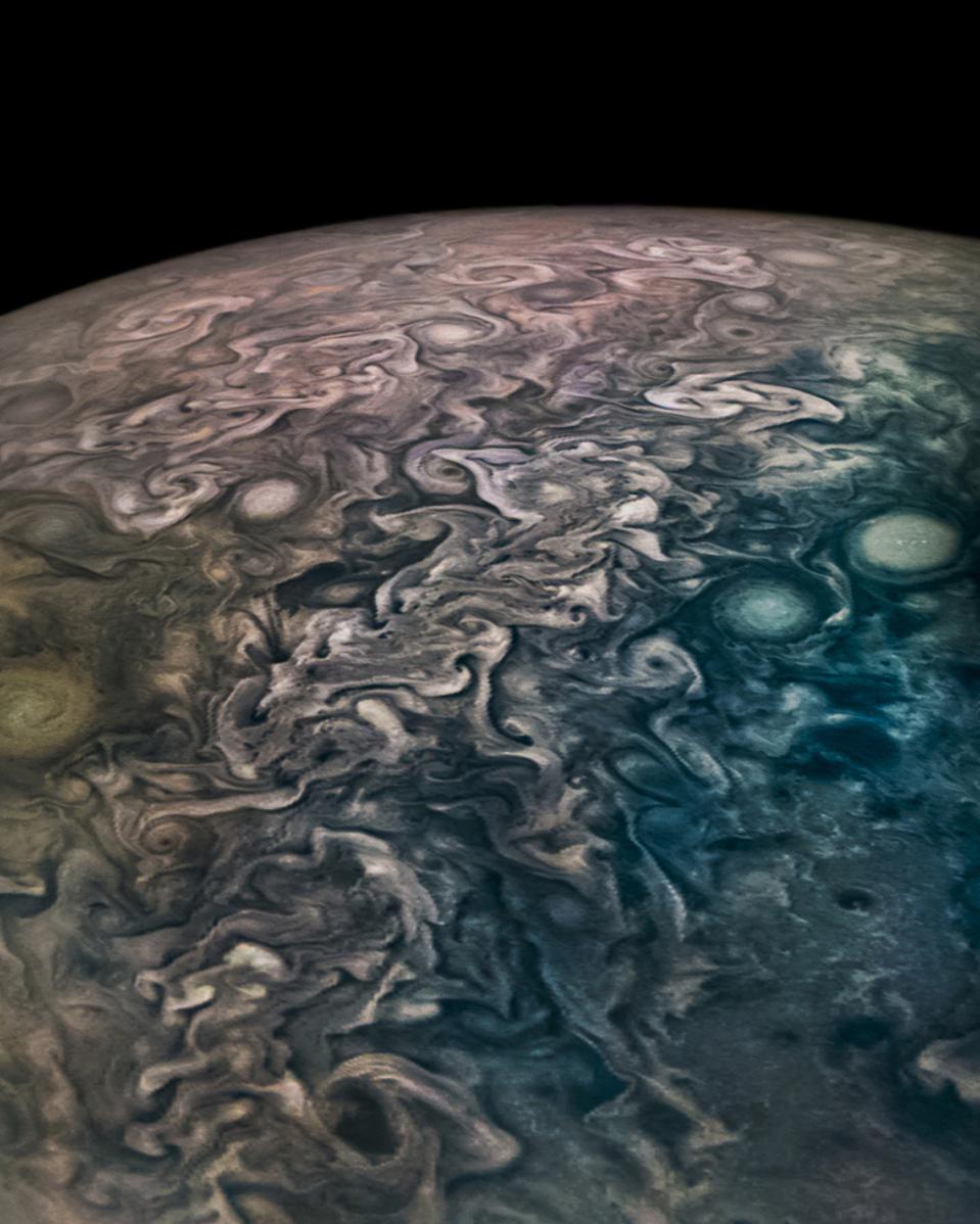 Another image of Jupiter's cloud tops from Juno, processed by citizen scientist Emma Wälimäki.