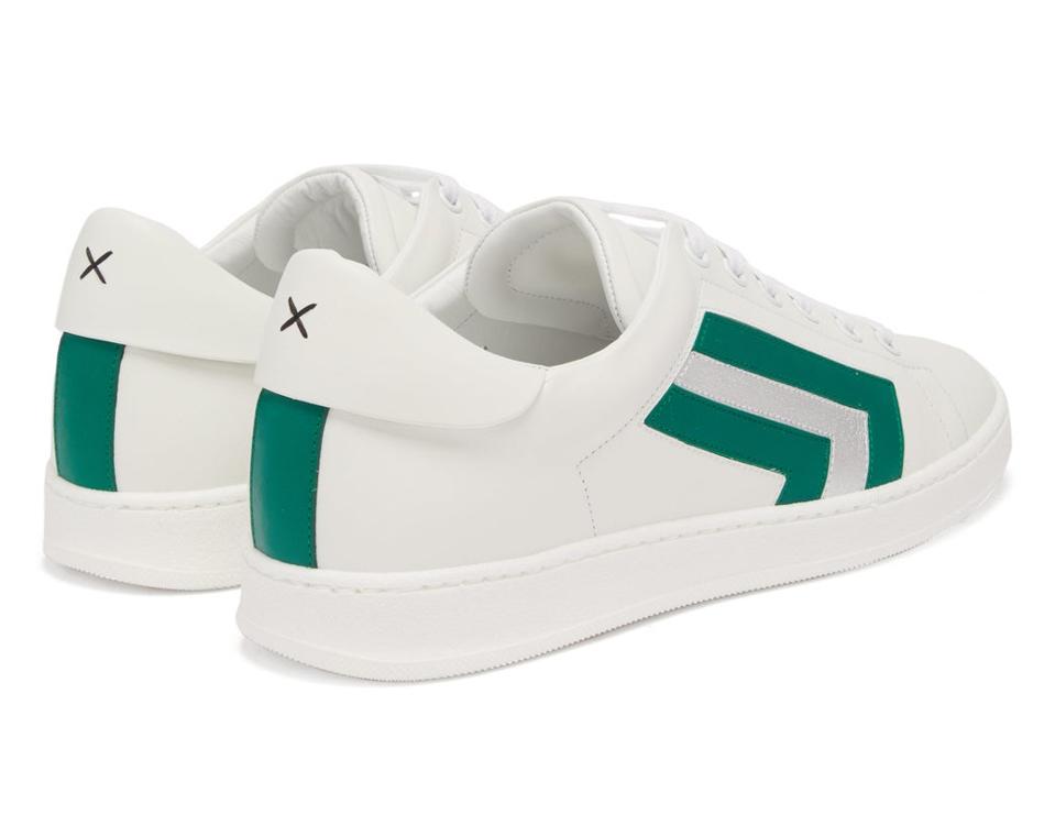 Super 3 Striped Leather Trainers by Valextra