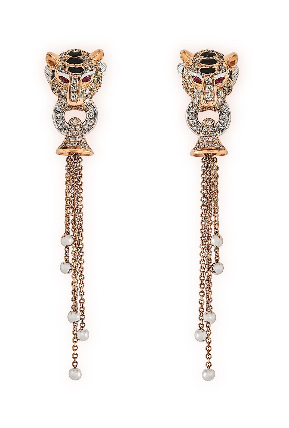 Tiger earrings by Susannah Lovis