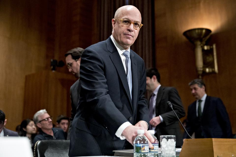 Chris Giancarlo at a Senate Banking, Housing, and Urban Development Committee hearing.
