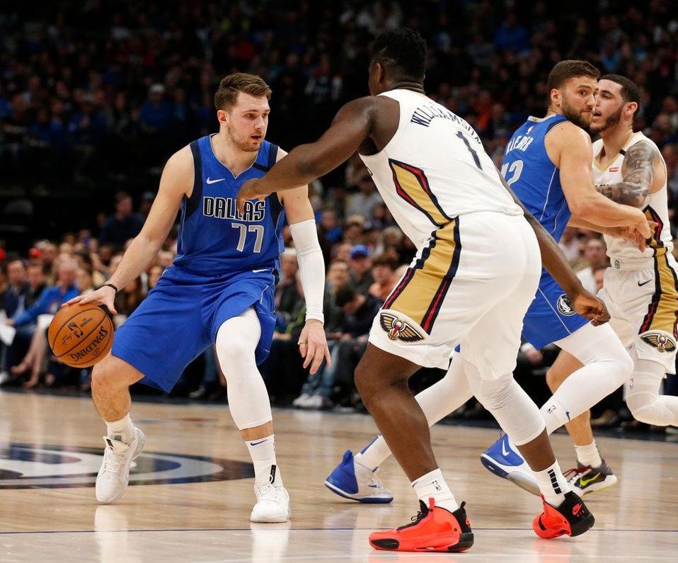Zion Williamson Luka Doncic Mavericks Mavs Pelicans Pels Dallas New Orleans