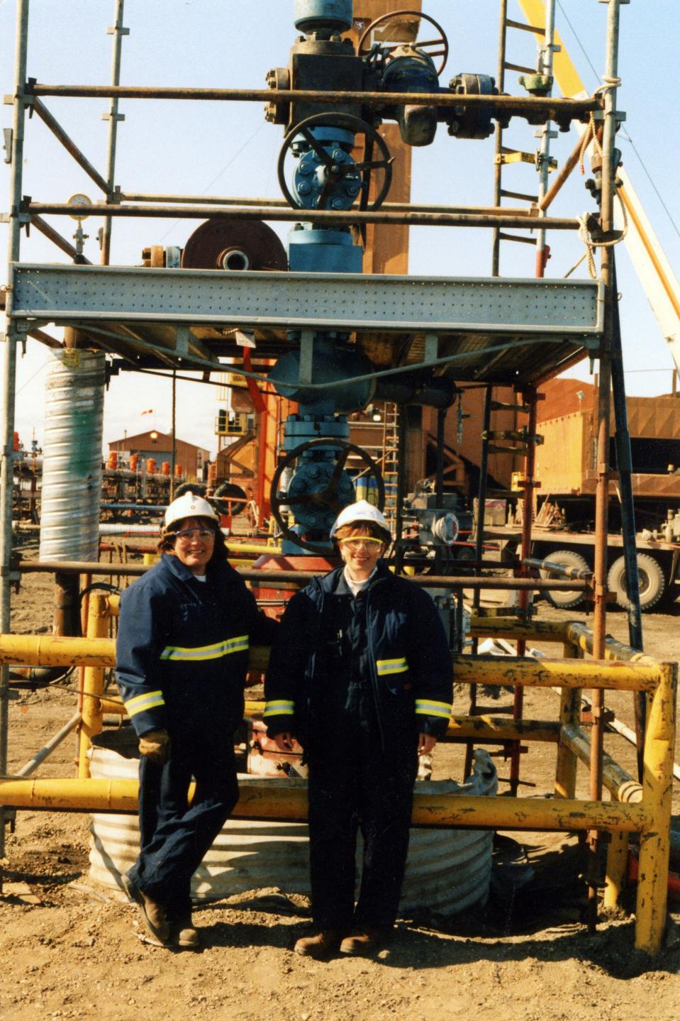 Dana Martinez Parker (L) and Carla Williams (R) in the North Slope.