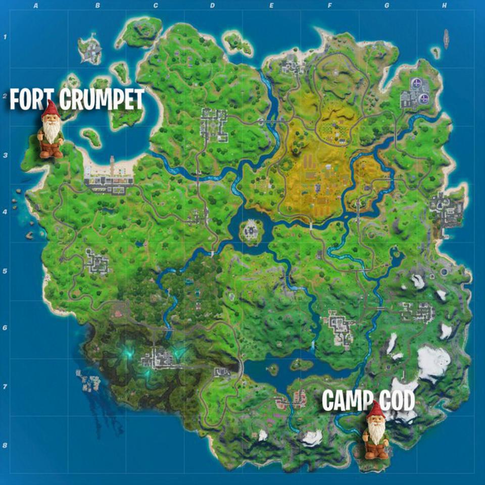 Destroy Gnomes At Fort Crumpet And Camp Cod Map