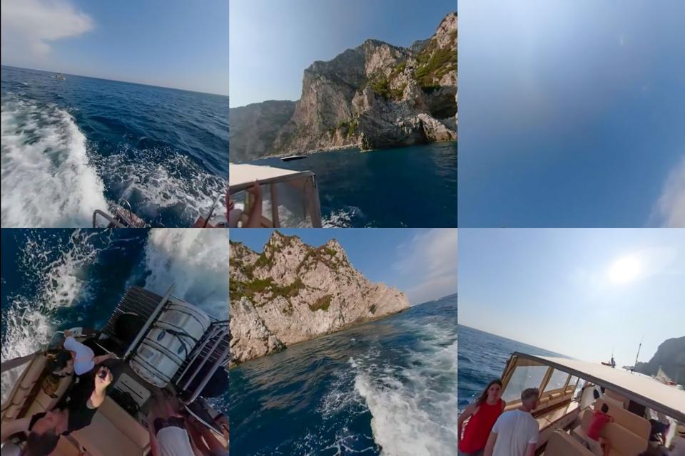 This 360-degree video emerged as a 3-by-2 grid after the transfer from Facebook to Google Photos.