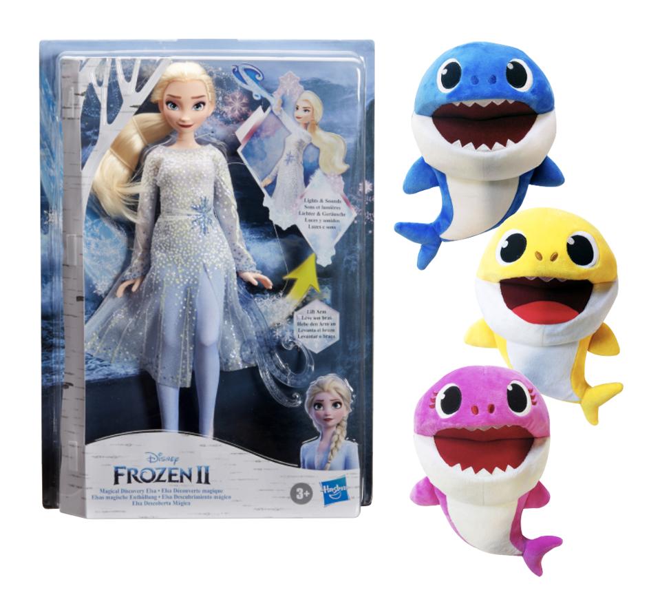 Billionaire Behind The World’s Largest Toy Maker Bets On Spuds To Spur Growth 3 Elsa (left) and Pinkfong’s Baby Shark puppets are two of the popular toys made by Early Light.