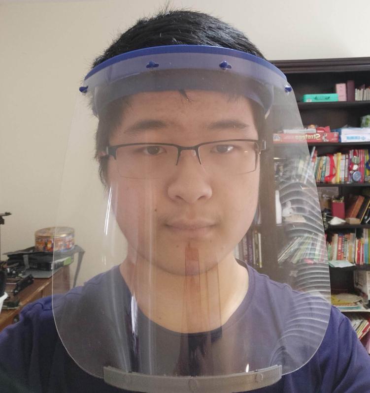 Andrew, 3D-printed face shields