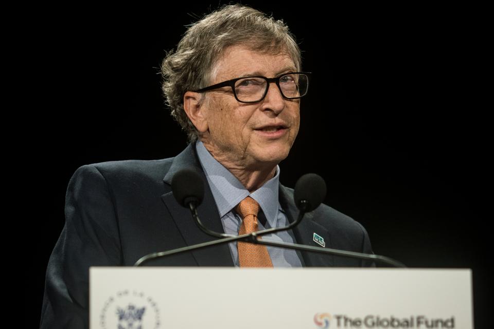 Bill Gates Delivers A Speech At The Fundraising Day At The Sixth World Fund Conference In Lyon