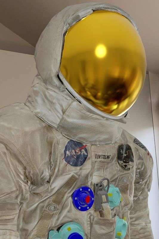 Une combinaison spatiale Neil Armstrong, telle que numérisée dans le programme de numérisation Smithsonian.