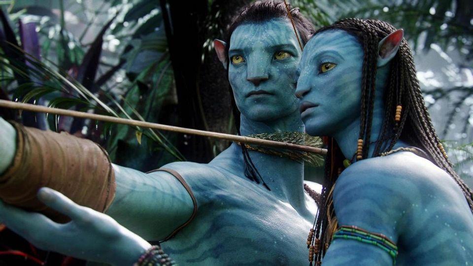 Sam Worthington and Zoe Saldana in James Cameron's 'Avatar'