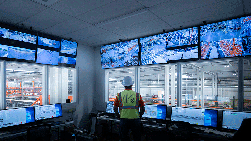 control room for manufacturing facility 