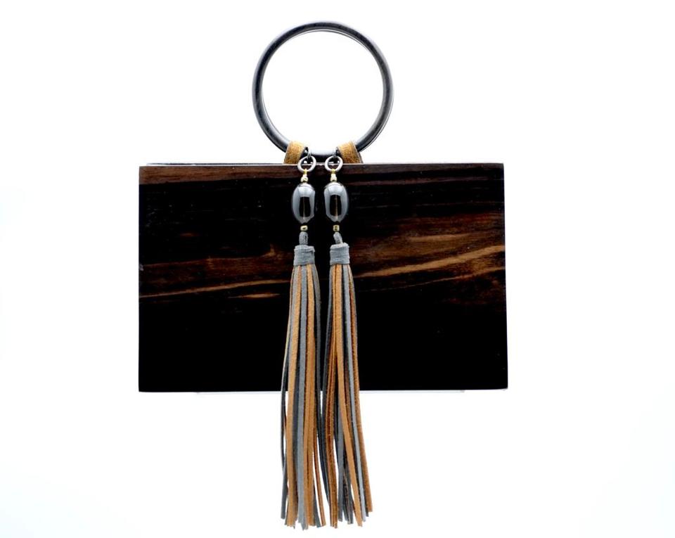 Upcycled Kamagong wooden clutch by Tweetie de Leon Gonzales