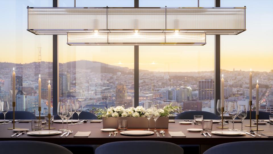 Four Seasons Private Residences at 706 Mission Dining Room San Francisco Luxury Real Estate