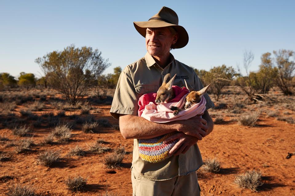 Kangaroo Feeding with Chris 'Brolga' Barnes at The Kangaroo Sanctuary.