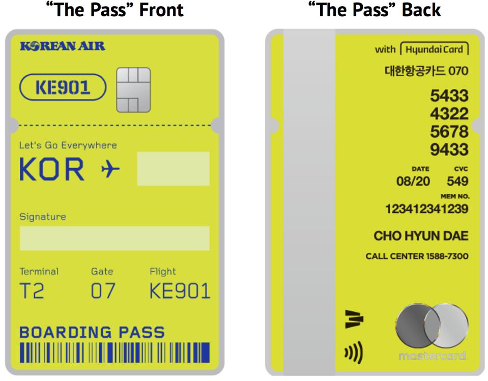 Korean Air S Sleek New Credit Cards End Boring Airline Designs