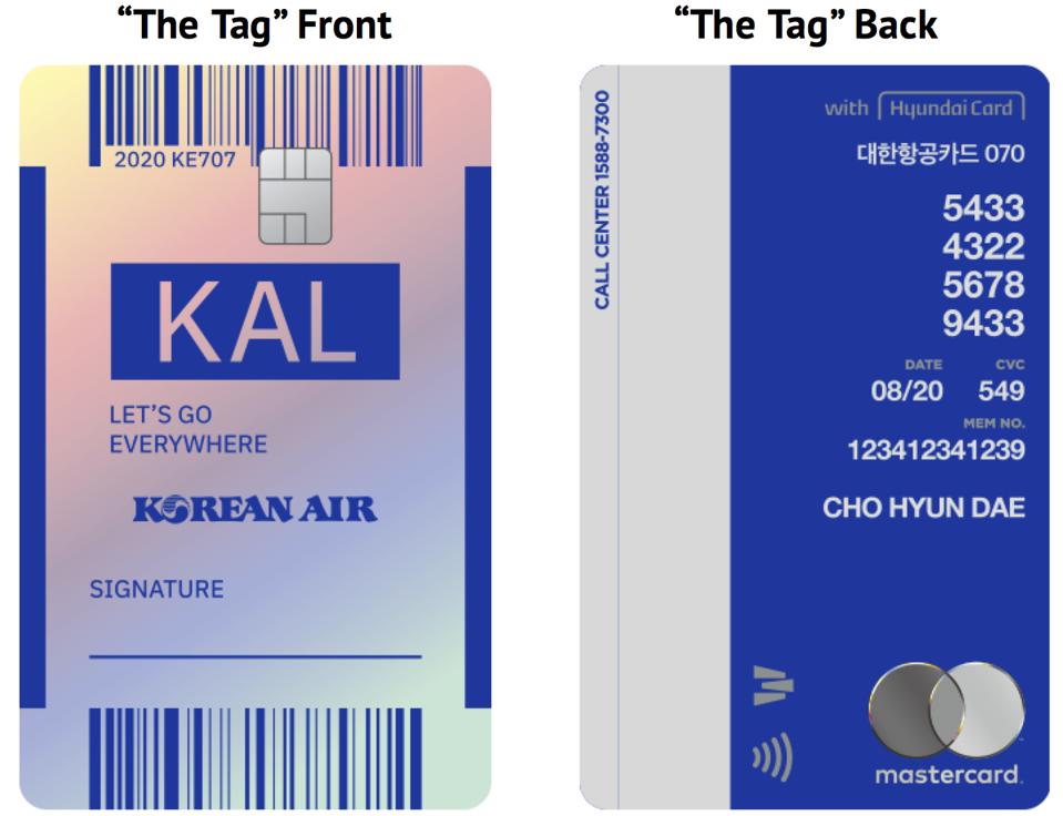 Korean Air S Sleek New Credit Cards End Boring Airline Designs