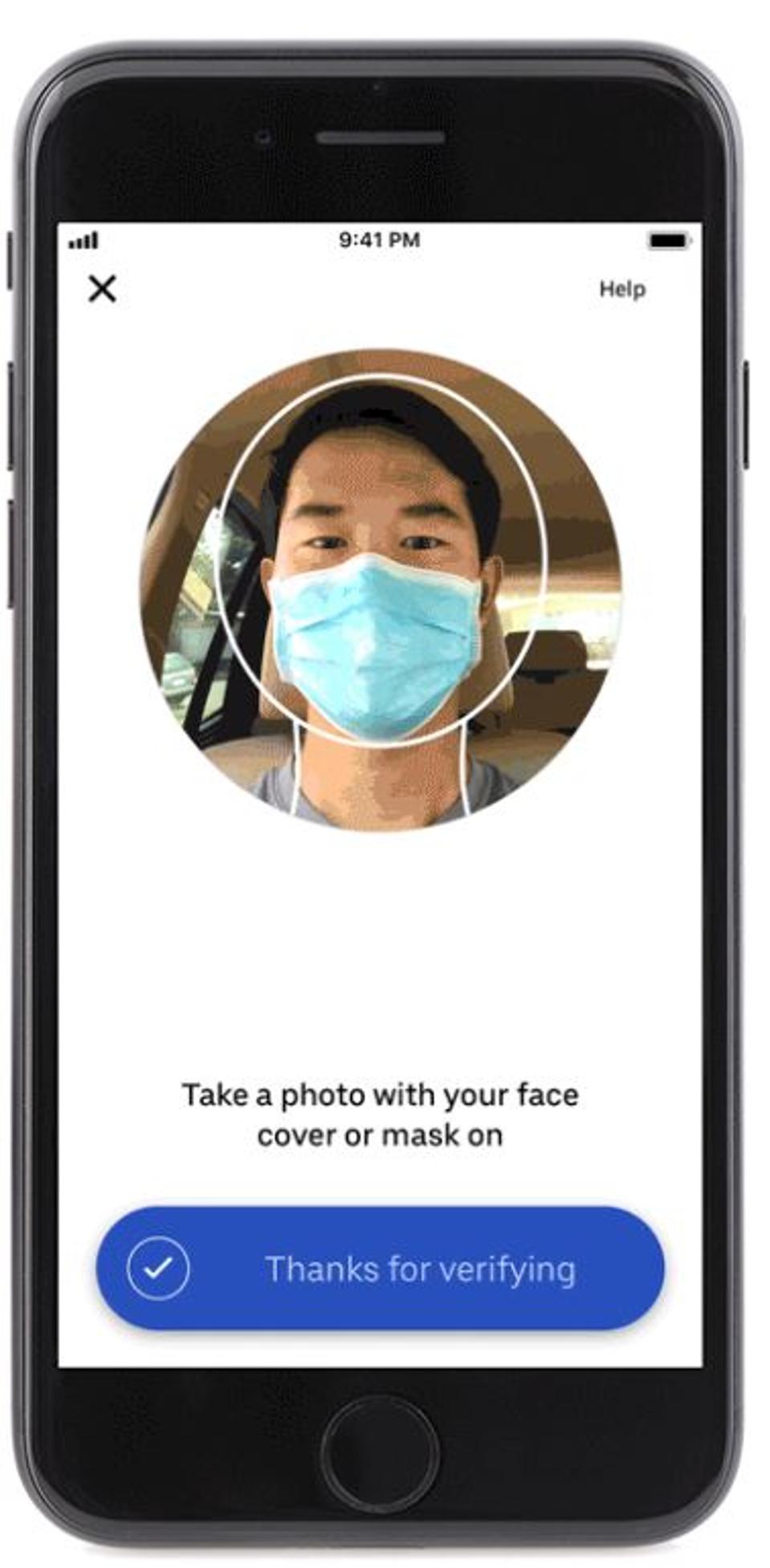 Drivers will also be asked to prove they're wearing masks by taking a selfie.