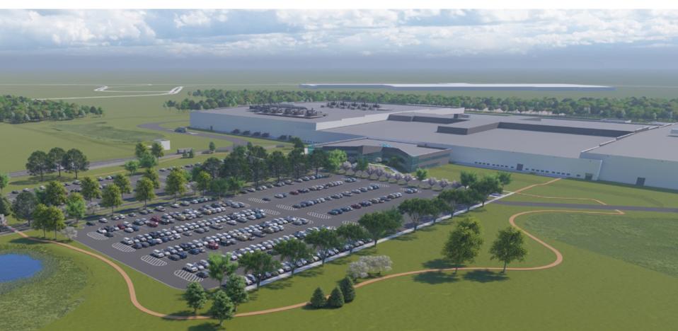 Rendering of the Ultium Cells LLC production facility near Lordstown, OH