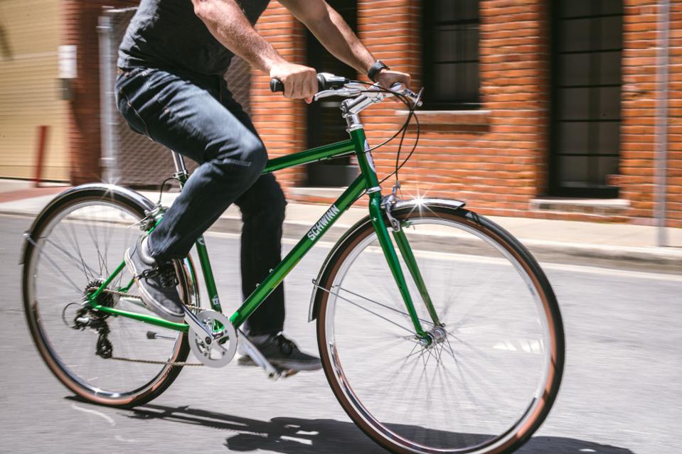 Green bike.